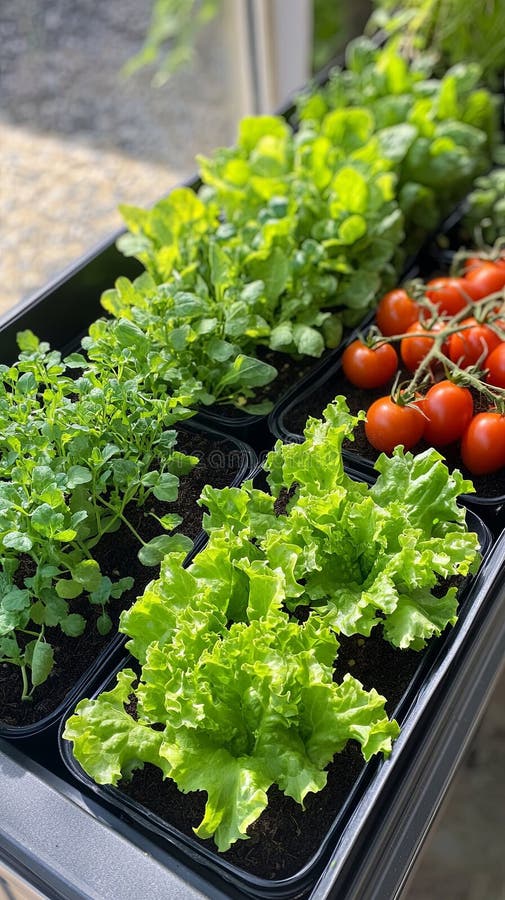 Gesunde Gemüsepflanzen im Beet